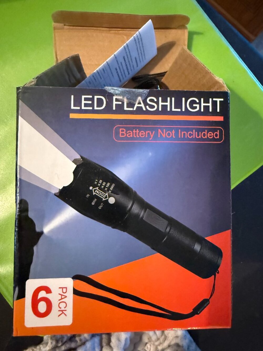 Multi Pack Rechargeable Flashlight High Lumens LED Bright 5Mode Tactical (007)
